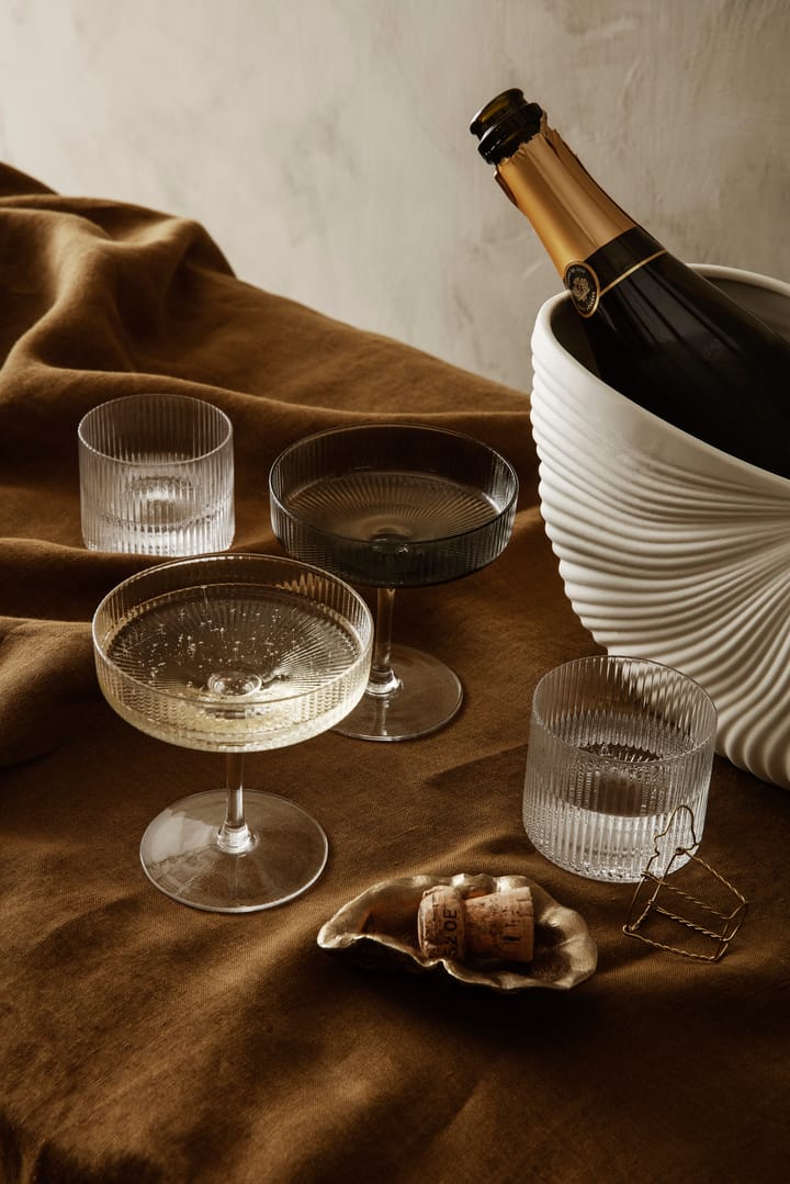 Bicchiere da champagne Ripple confezione da 2 - trasparente - ferm LIVING