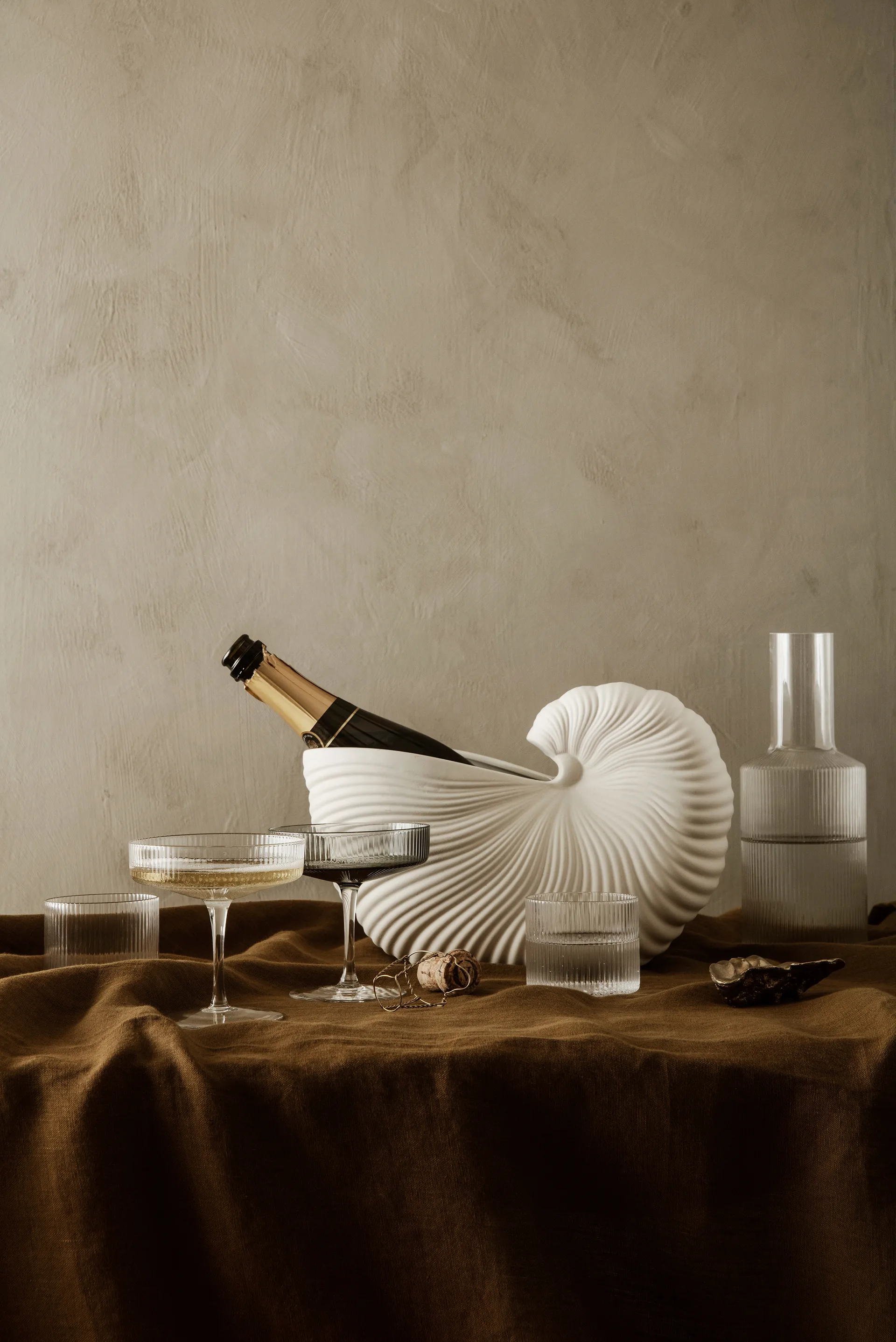 Bicchiere da champagne Ripple confezione da 2, trasparente Ferm Living