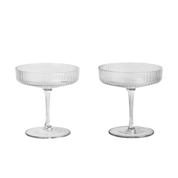 Bicchiere da champagne Ripple confezione da 2 - trasparente - Ferm Living