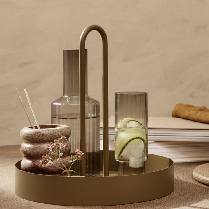Bicchiere da long drink Ripple confezione da 4, smoked grey Ferm Living