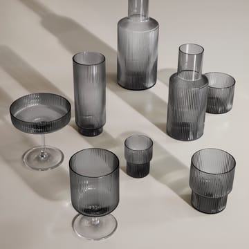Bicchiere da long drink Ripple confezione da 4 - smoked grey - Ferm Living