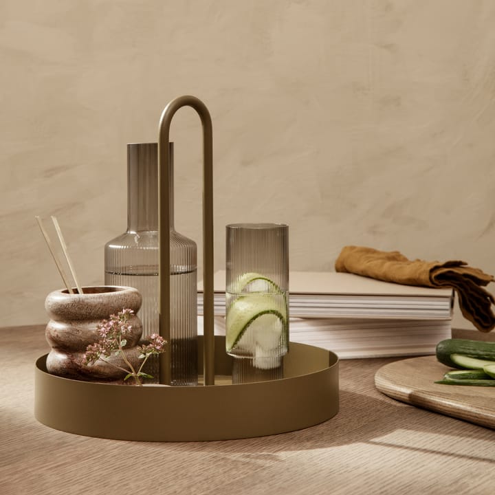 Bicchiere da long drink Ripple confezione da 4, smoked grey Ferm Living