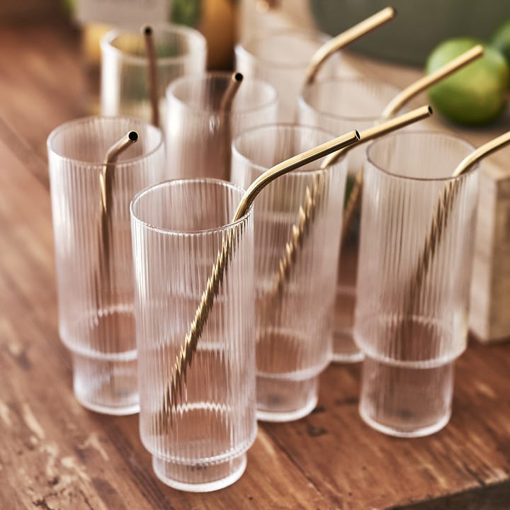 Bicchiere da long drink Ripple confezione da 4 - trasparente - ferm LIVING