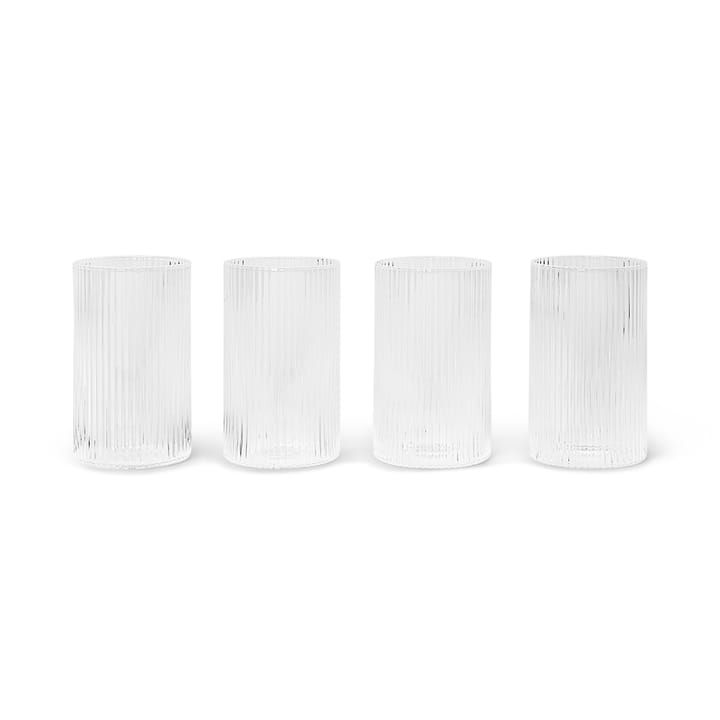 Bicchiere da portata 14 cl Ripple verrines confezione da 4 - Trasparente - ferm LIVING