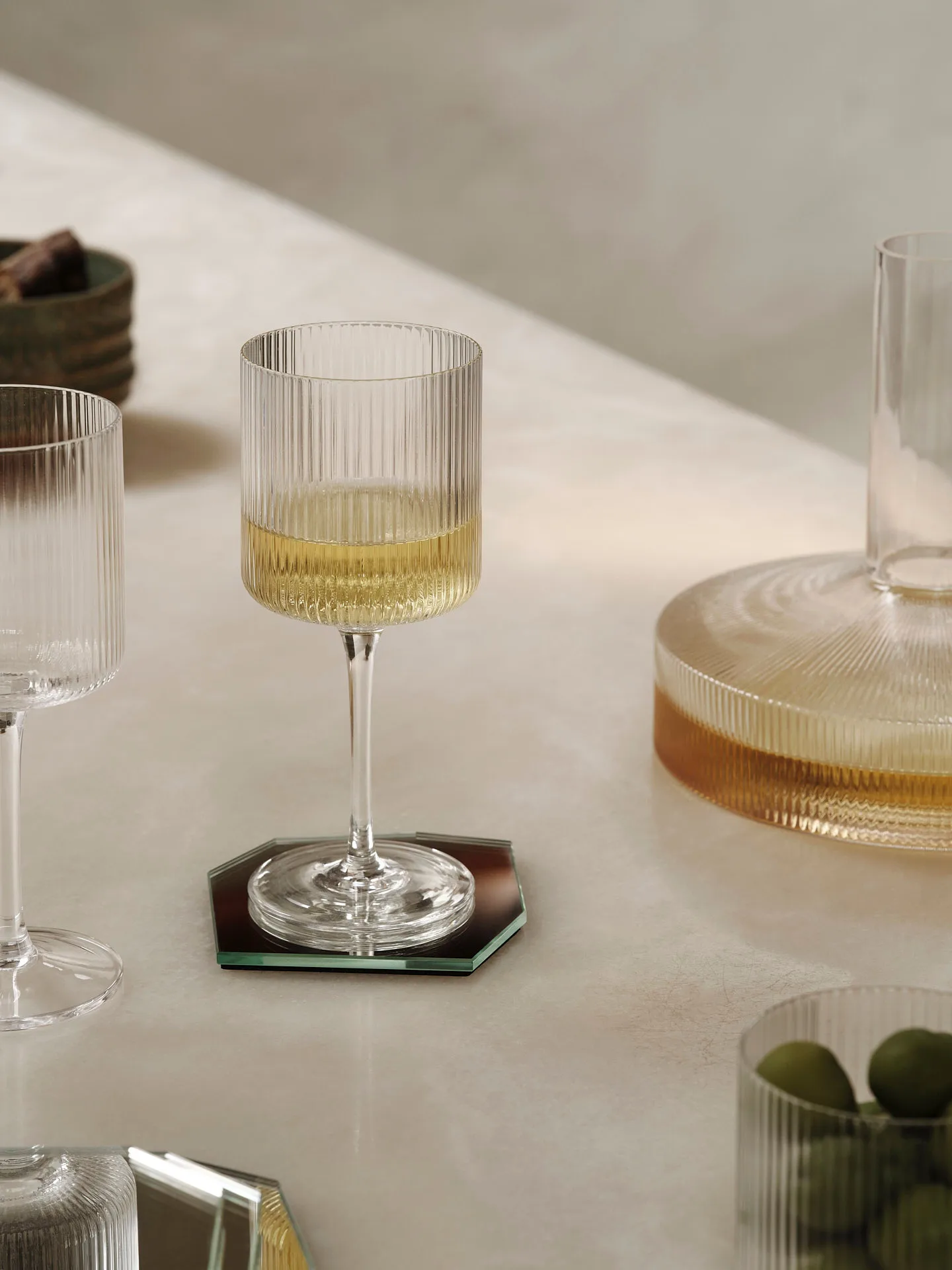 Bicchiere da vino bianco Ripple 26 cl confezione da 2, Clear Ferm Living