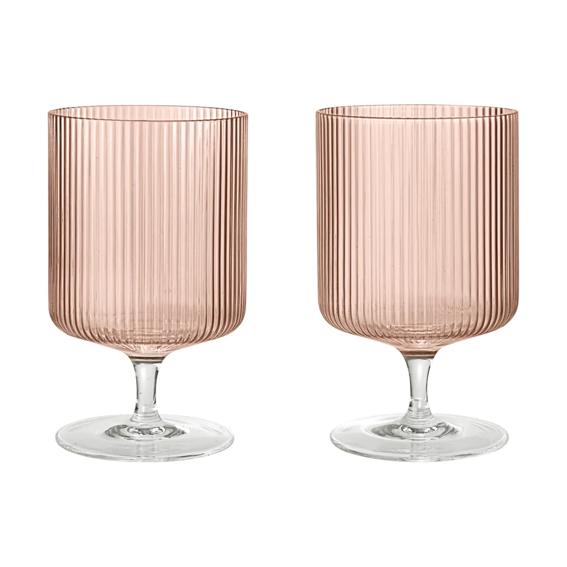 Bicchiere da vino Ripple confezione da 2 , Blush Ferm Living