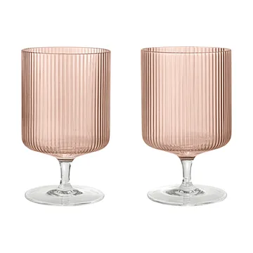 Bicchiere da vino Ripple confezione da 2  - Blush - Ferm Living