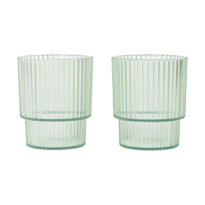 Bicchiere per bambini Ripple - Tea green, confezione da 2 - Ferm Living