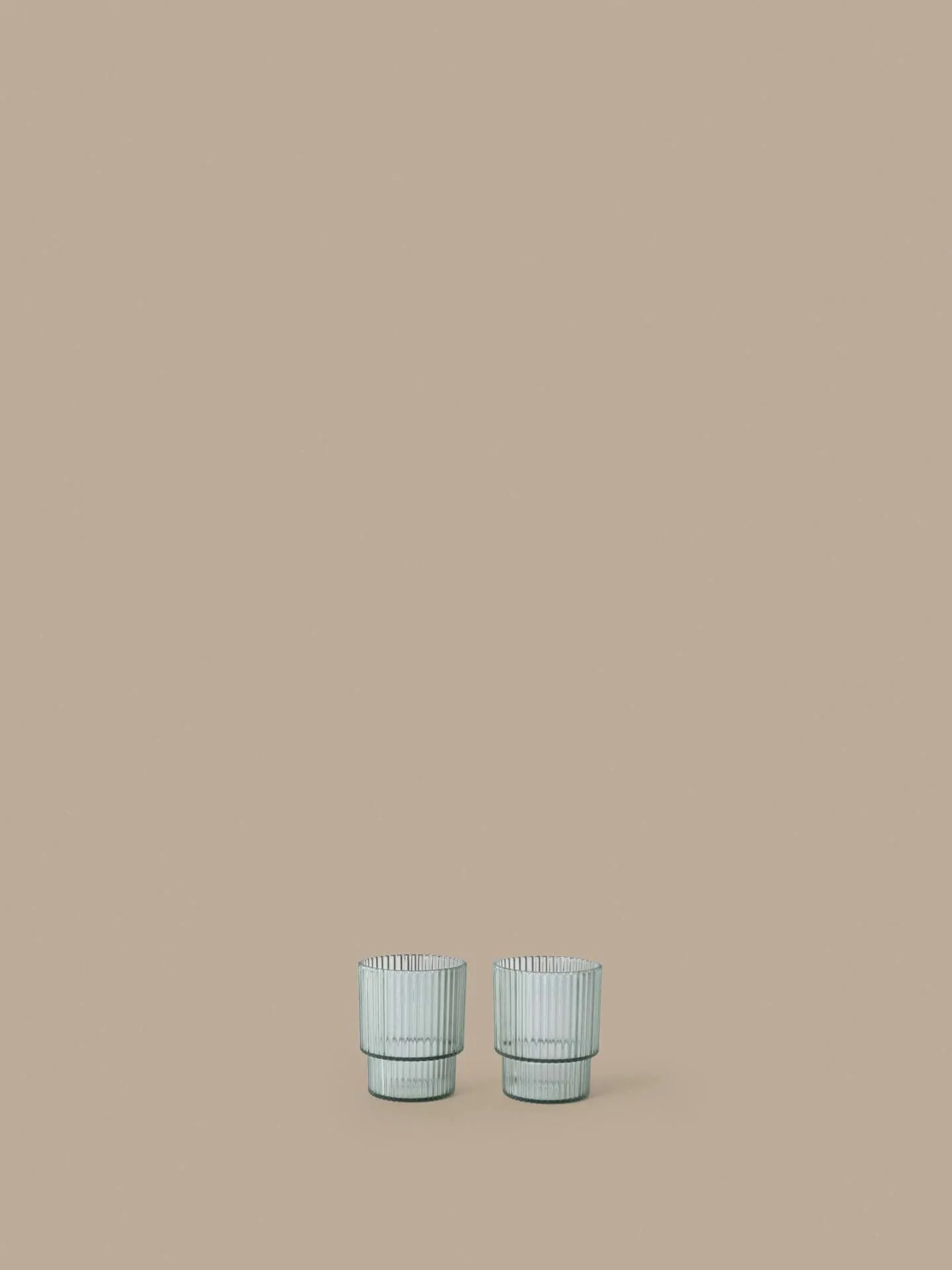 Bicchiere per bambini Ripple, Tea green, confezione da 2 Ferm Living