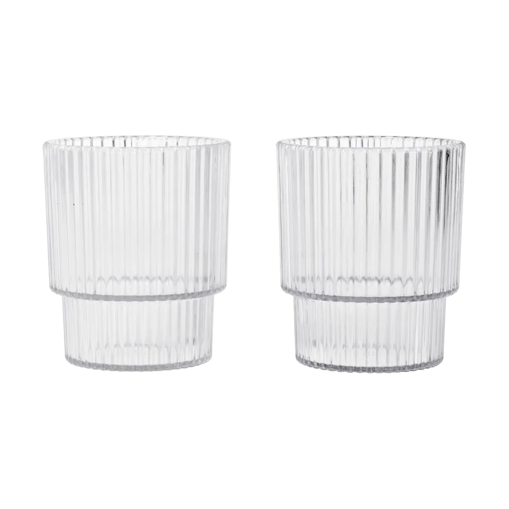 Bicchiere per bambini Ripple, Trasparente, 2 pezzi Ferm Living
