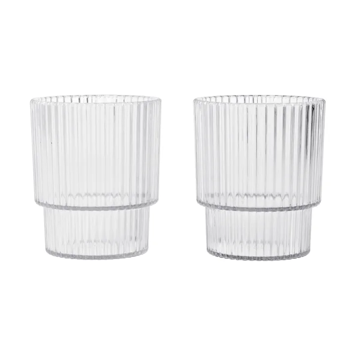 Bicchiere per bambini Ripple - Trasparente, 2 pezzi - Ferm Living