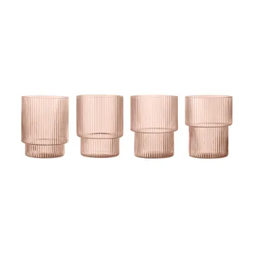 Bicchiere Ripple confezione da 4  - Blush - Ferm Living