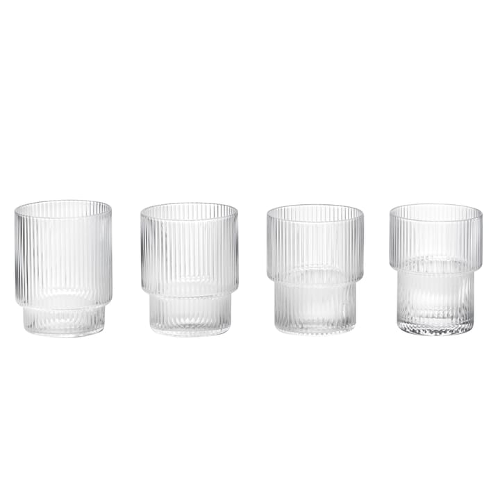 Bicchiere Ripple confezione da 4  - trasparente - Ferm LIVING