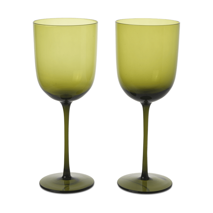 Bicchieri da vino rosso Host, confezione da 2 pezzi, 36 cl - Verde muschio - Ferm LIVING