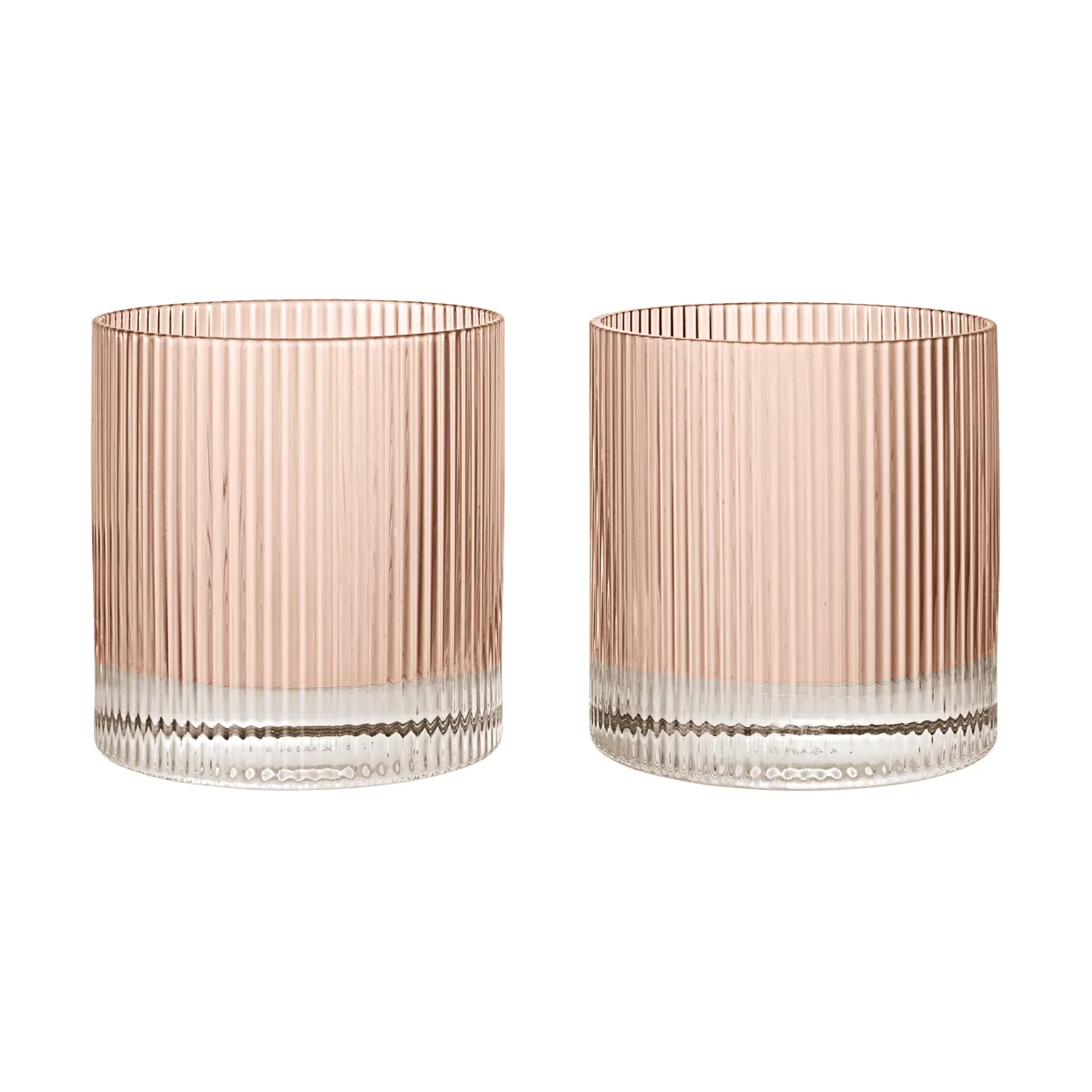 Bicchieri tumbler Ripple 25 cl confezione da 2, Blush Ferm Living