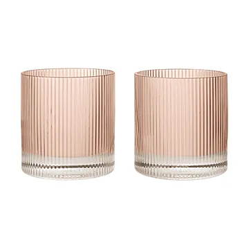 Bicchieri tumbler Ripple 25 cl confezione da 2 - Blush - Ferm Living