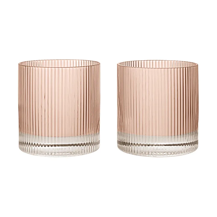 Bicchieri tumbler Ripple 25 cl confezione da 2 - Blush - Ferm Living
