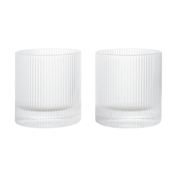 Bicchieri tumbler Ripple 25 cl confezione da 2 - Trasparente - Ferm Living