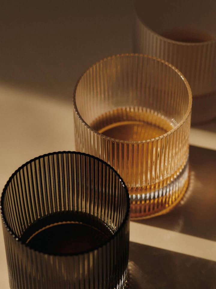 Bicchieri tumbler Ripple 25 cl confezione da 2, Trasparente Ferm Living