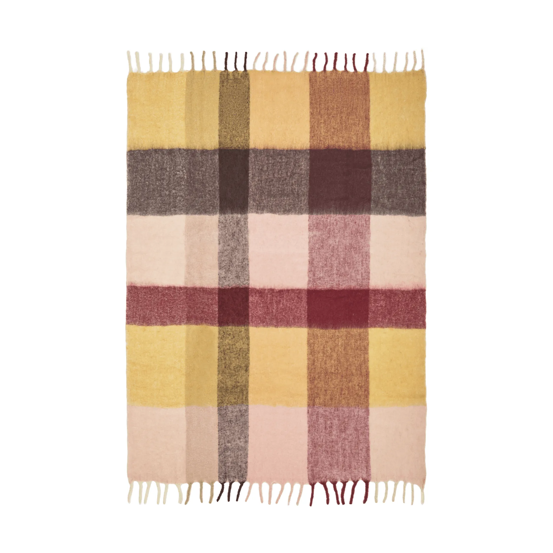 Blur plaid in mohair, Butter-pale rose, 130x170 cm Ferm Living