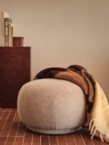 Blur plaid in mohair - Butter-pale rose, 130x170 cm - Ferm Living