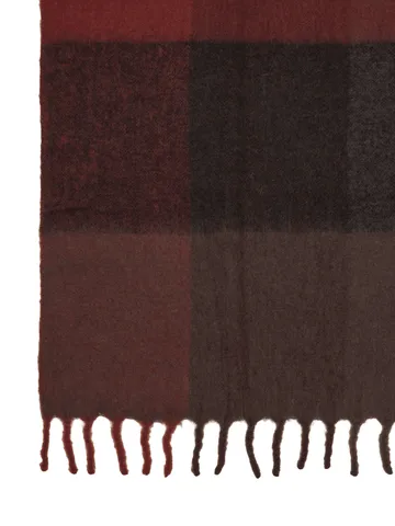 Blur plaid in mohair - Cioccolato fondente-rosso ossido, 130x170 cm - Ferm Living
