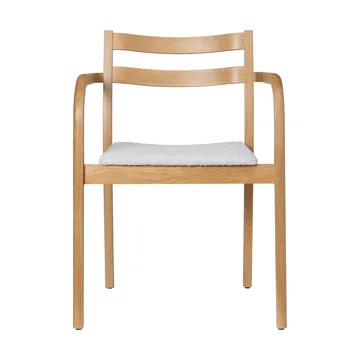 Boda poltrona con braccioli - Seduta imbottita in bouclé rugged, natural-off-white - Ferm Living