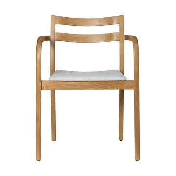 Boda poltrona con braccioli - Seduta imbottita, natural oak-off-white - Ferm Living