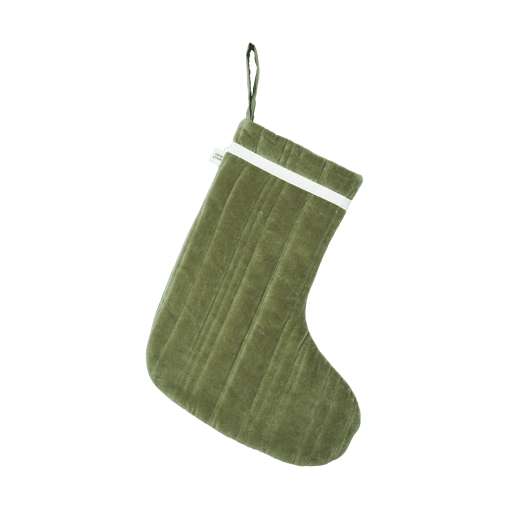 Calza di Natale trapuntata Vari - Velluto-khaki - Ferm Living