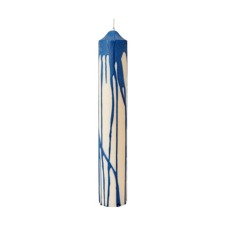 Candela a blocco Dryp - Deep Blue, 30 cm - Ferm Living