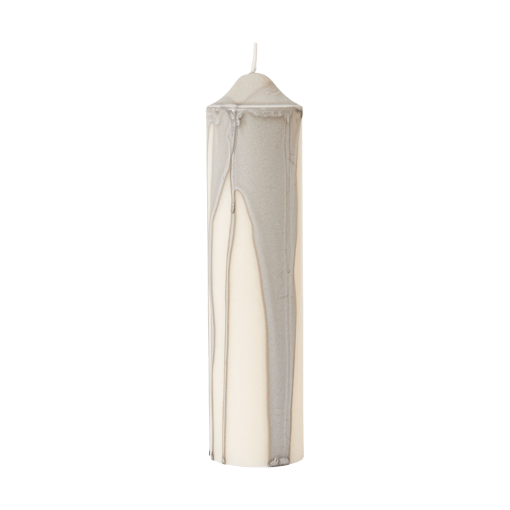 Candela a blocco Dryp - Grigio caldo, 20 cm - Ferm Living