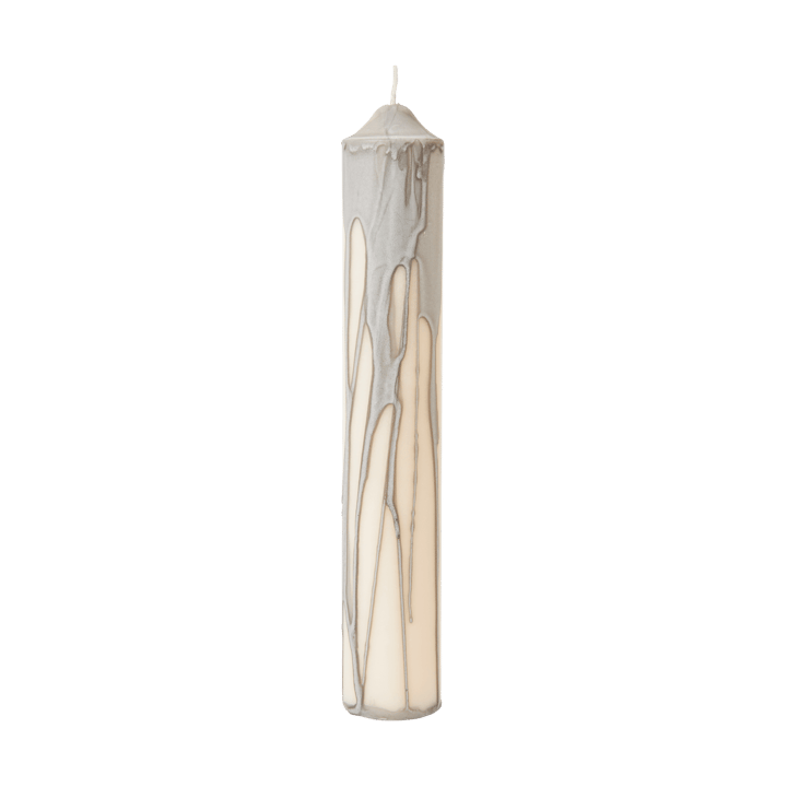 Candela a blocco Dryp - Grigio caldo, 30 cm - Ferm Living