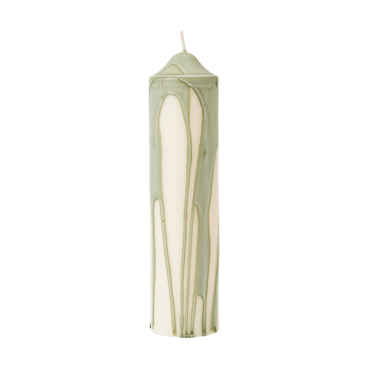Candela a blocco Dryp - Tea Green, 20 cm - Ferm Living