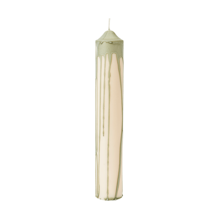 Candela a blocco Dryp - Tea Green, 30 cm - Ferm Living