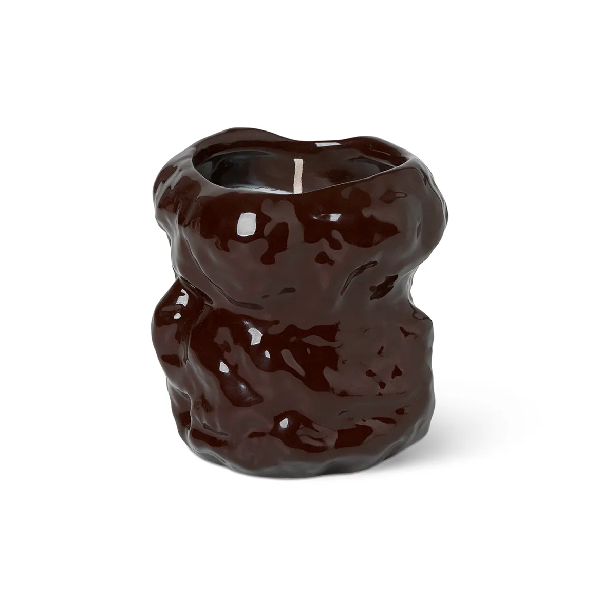 Candela profumata Tuck, rosso-marrone Ferm Living