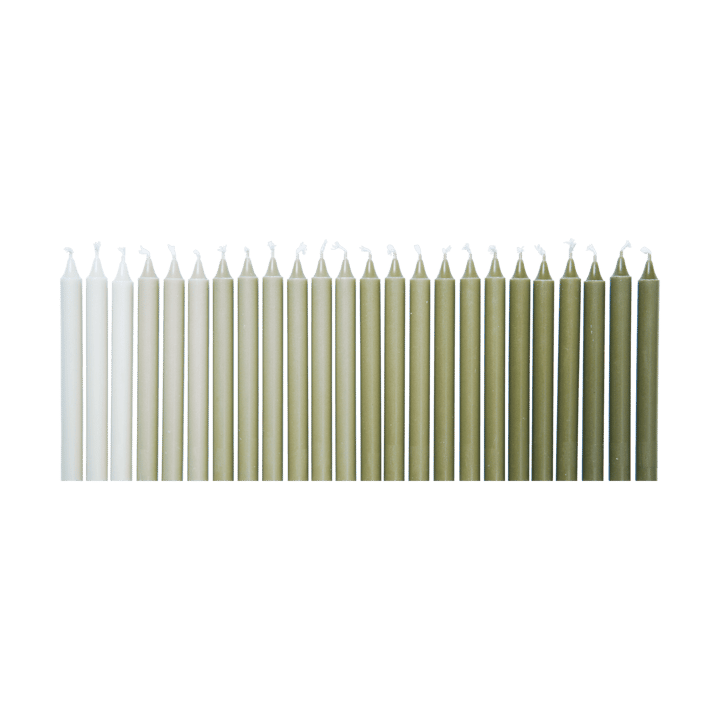 Candele antiche Ombre 24 pz - Kaki - Ferm Living