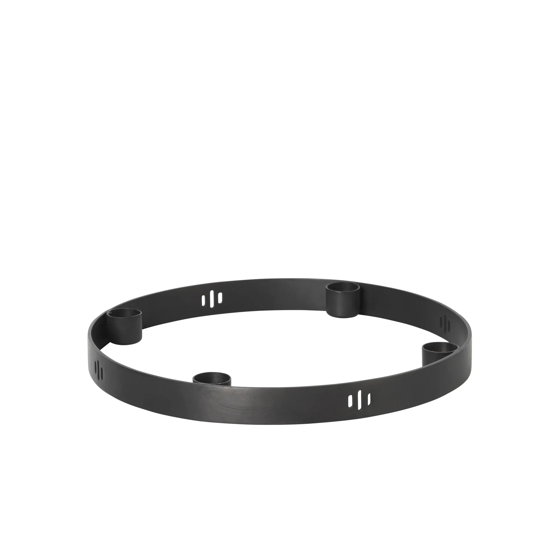 Candeliere Circle in ottone nero, piccolo (escl. sospensione) Ferm Living