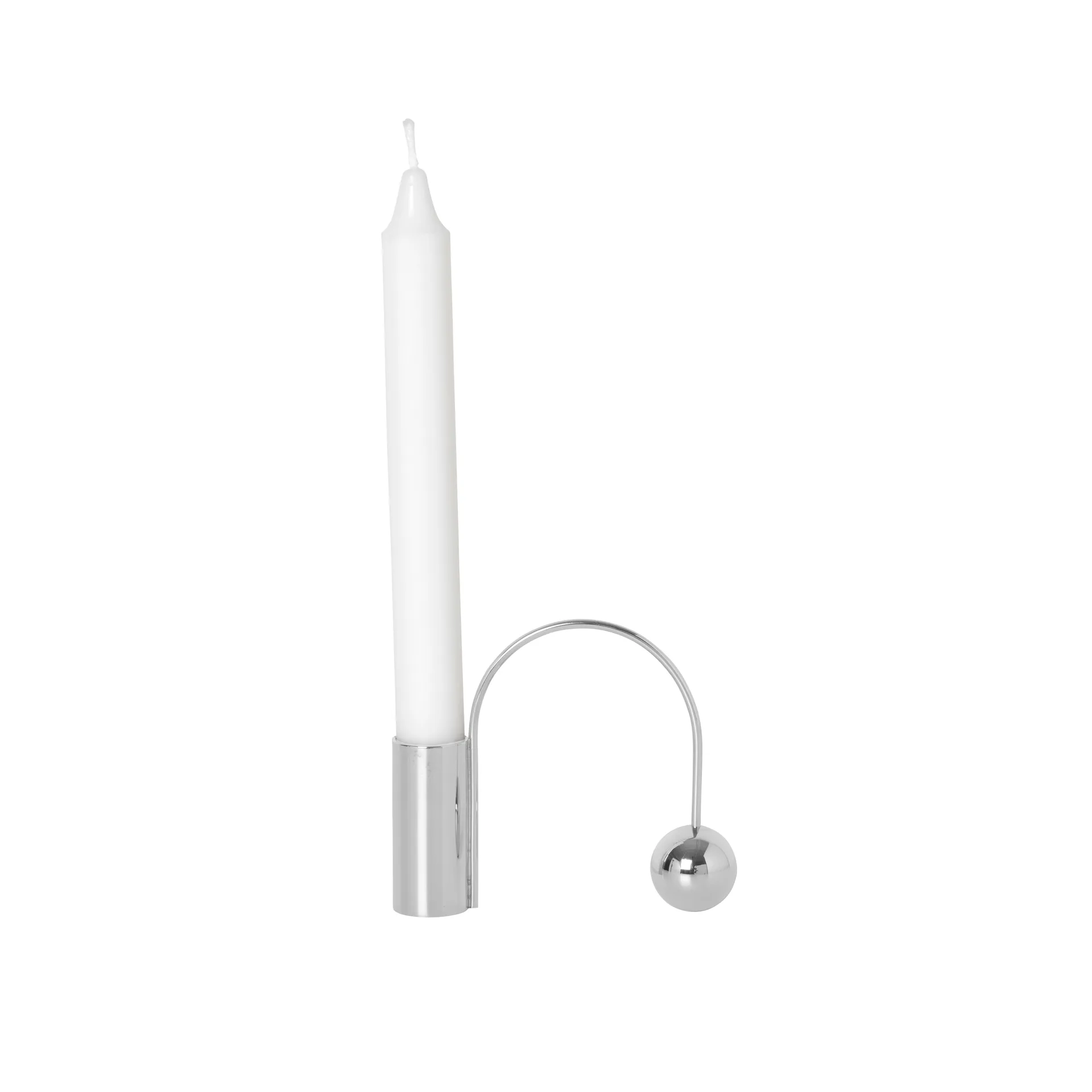 Candelieri cromati Balance, candela Ferm Living