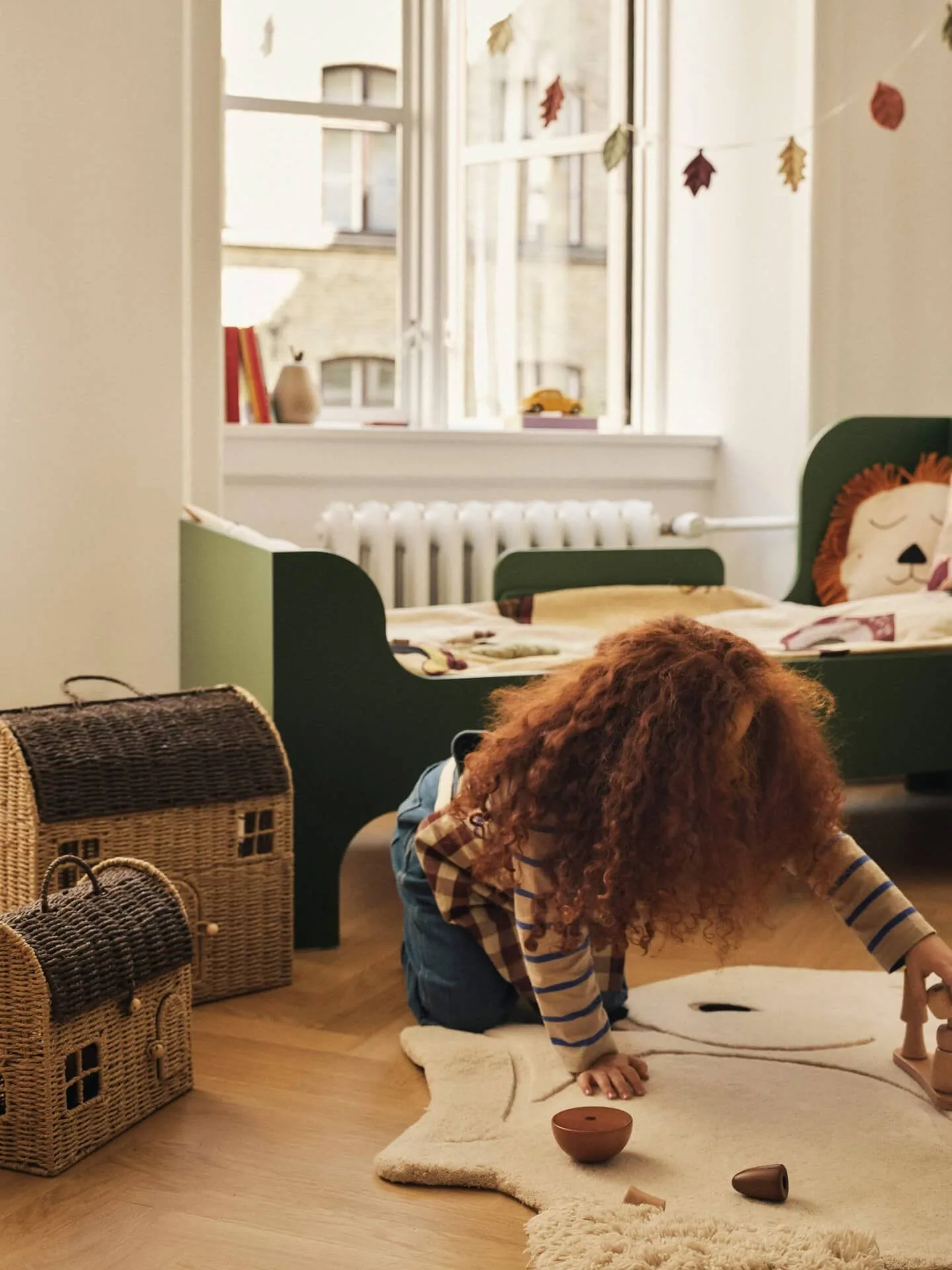 Casu cestini portaoggetti a forma di casa, 2 pezzi, Natural-dark brown Ferm Living