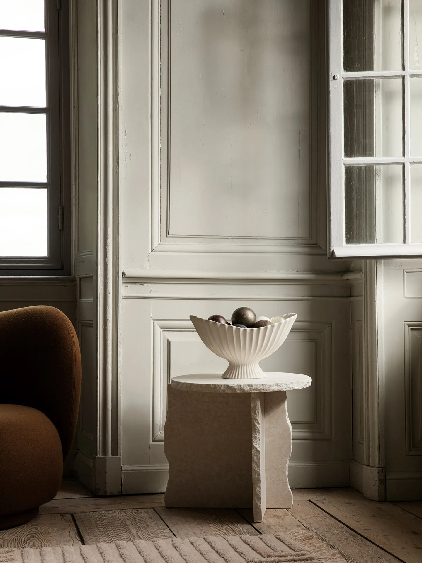 Centrotavola Fountain 25x37 cm, Bianco sporco Ferm Living