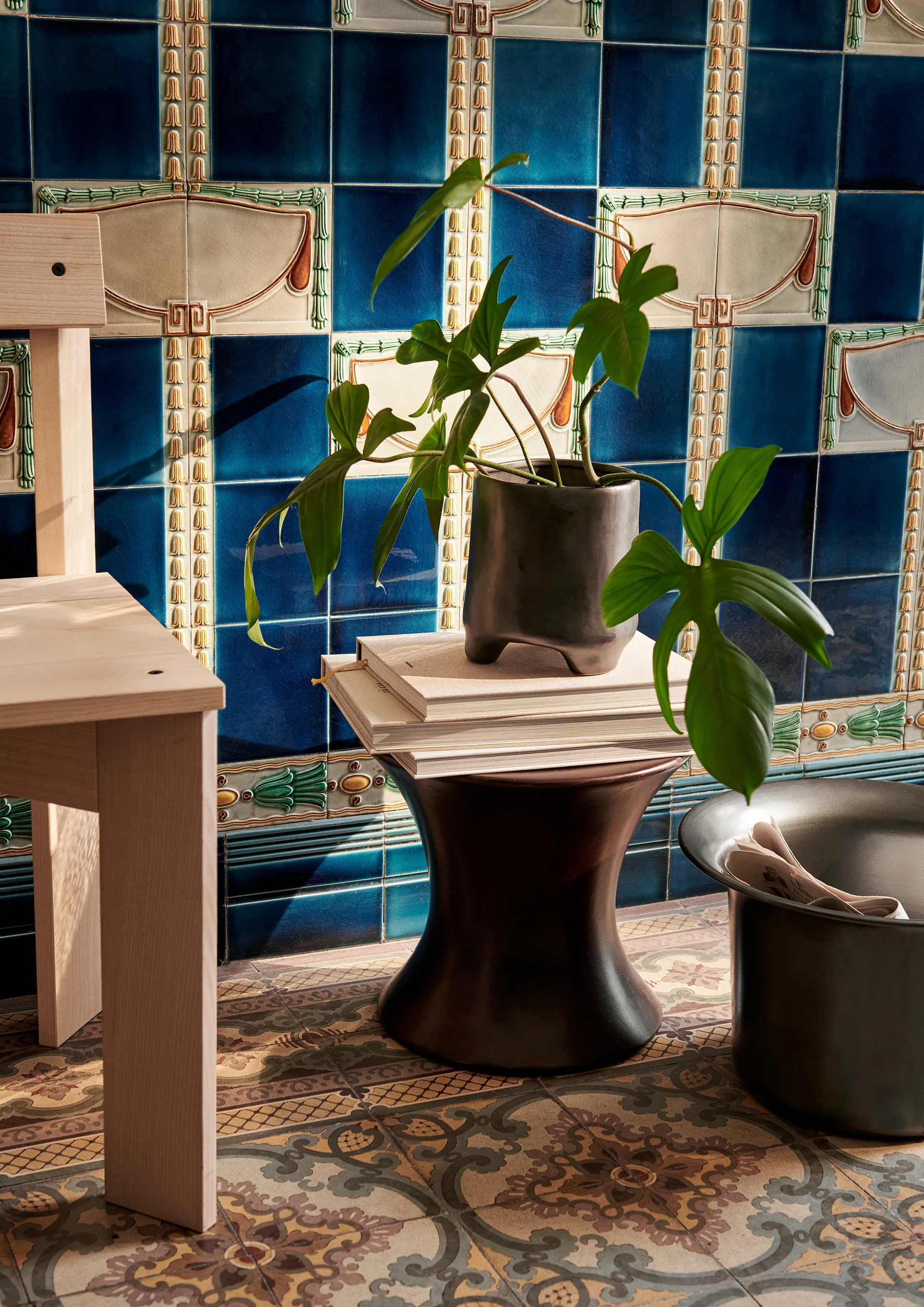 Cestino basso in alluminio filato Ø37, Alluminio Annerito Ferm Living