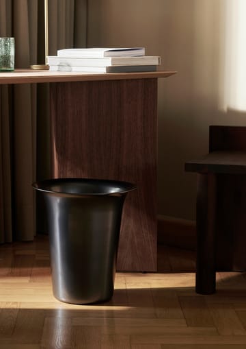 Cestino in alluminio filato alto Ø35 cm - Alluminio Annerito - ferm LIVING