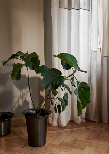 Cestino in alluminio filato alto Ø35 cm - Alluminio Annerito - Ferm Living