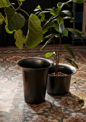 Cestino in alluminio filato alto Ø35 cm - Alluminio Annerito - Ferm Living