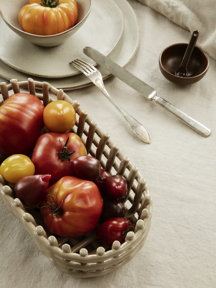 Cestino in ceramica ovale 15x30 cm, Cashmere Ferm Living