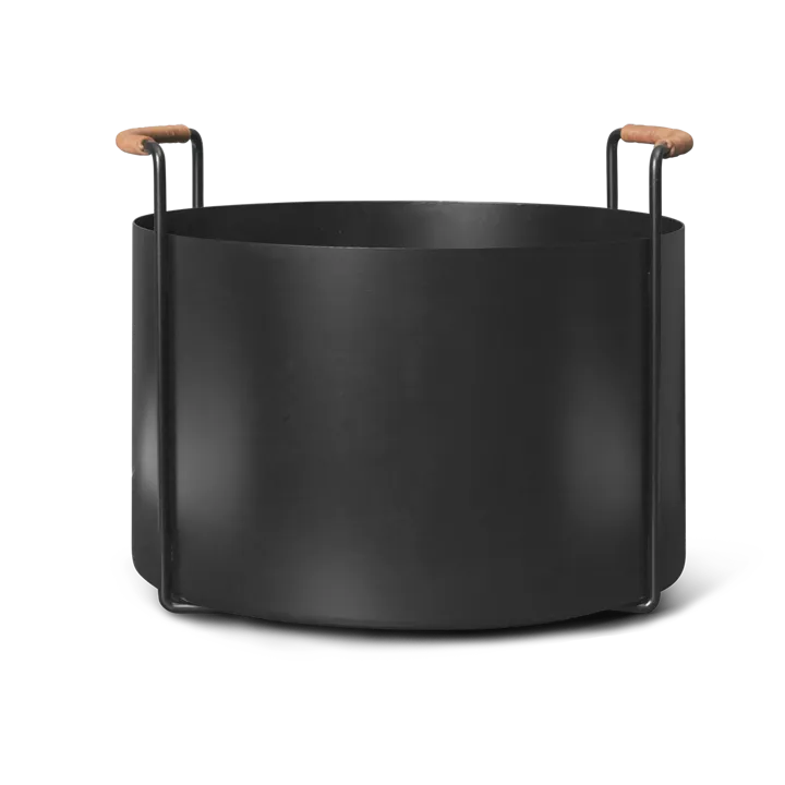 Cestino in legno Port, 42x40x32,4 cm - Black - Ferm Living