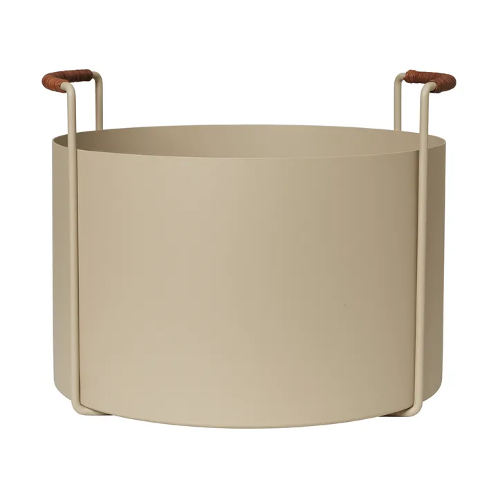 Cestino in legno Port, 42x40x32,4 cm - Cashmere - Ferm Living