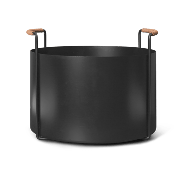 Cestino in legno Port - Black - Ferm Living