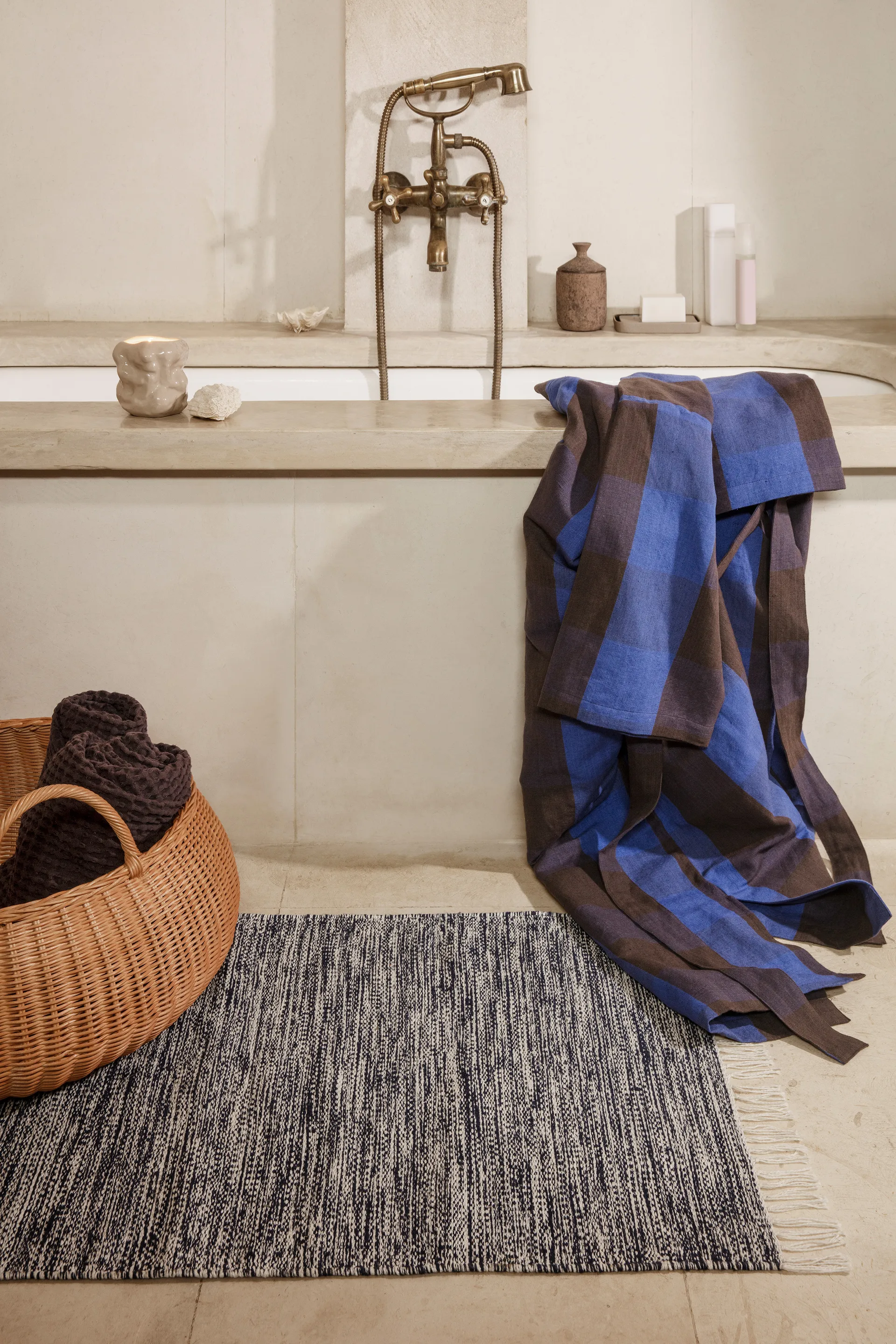 Cestino intrecciato - basso, Naturale Ferm Living