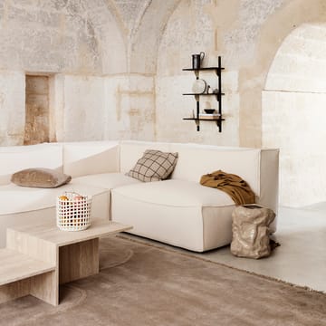 Cestino intrecciato in ceramica Ø 23,5 cm - bianco sporco - Ferm Living